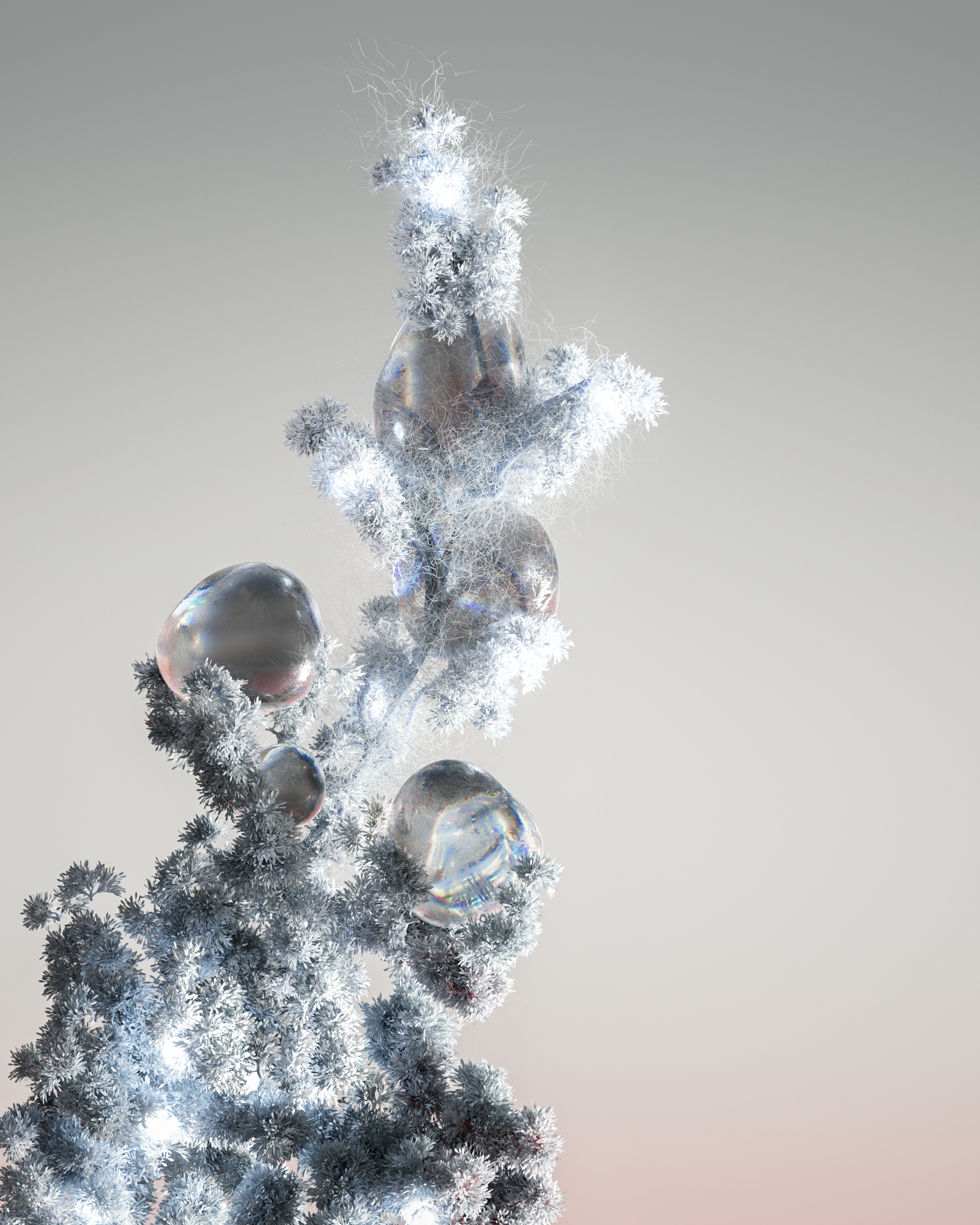 Abstract flower — Winter frost