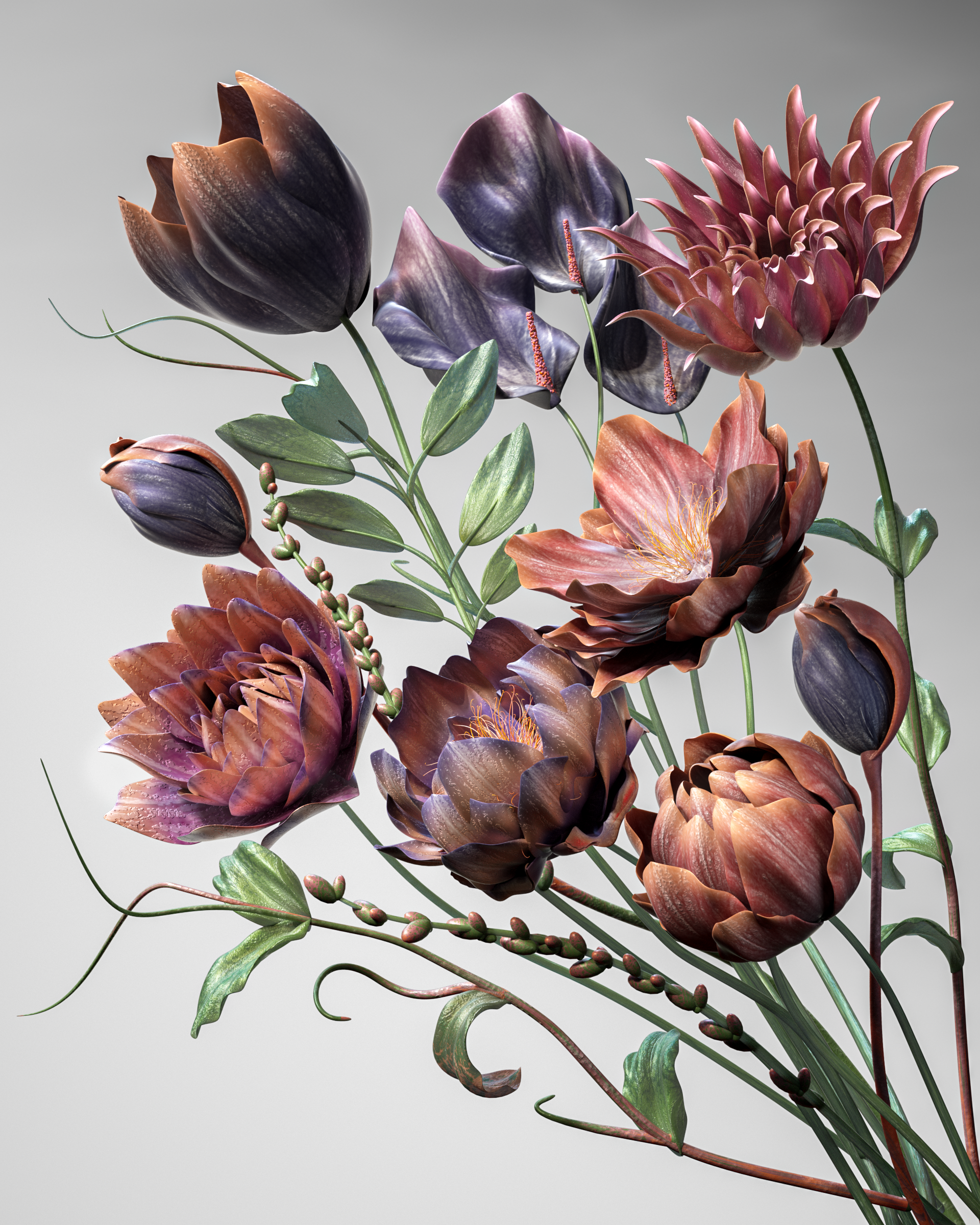 Botanical flower — Bouquet 02
