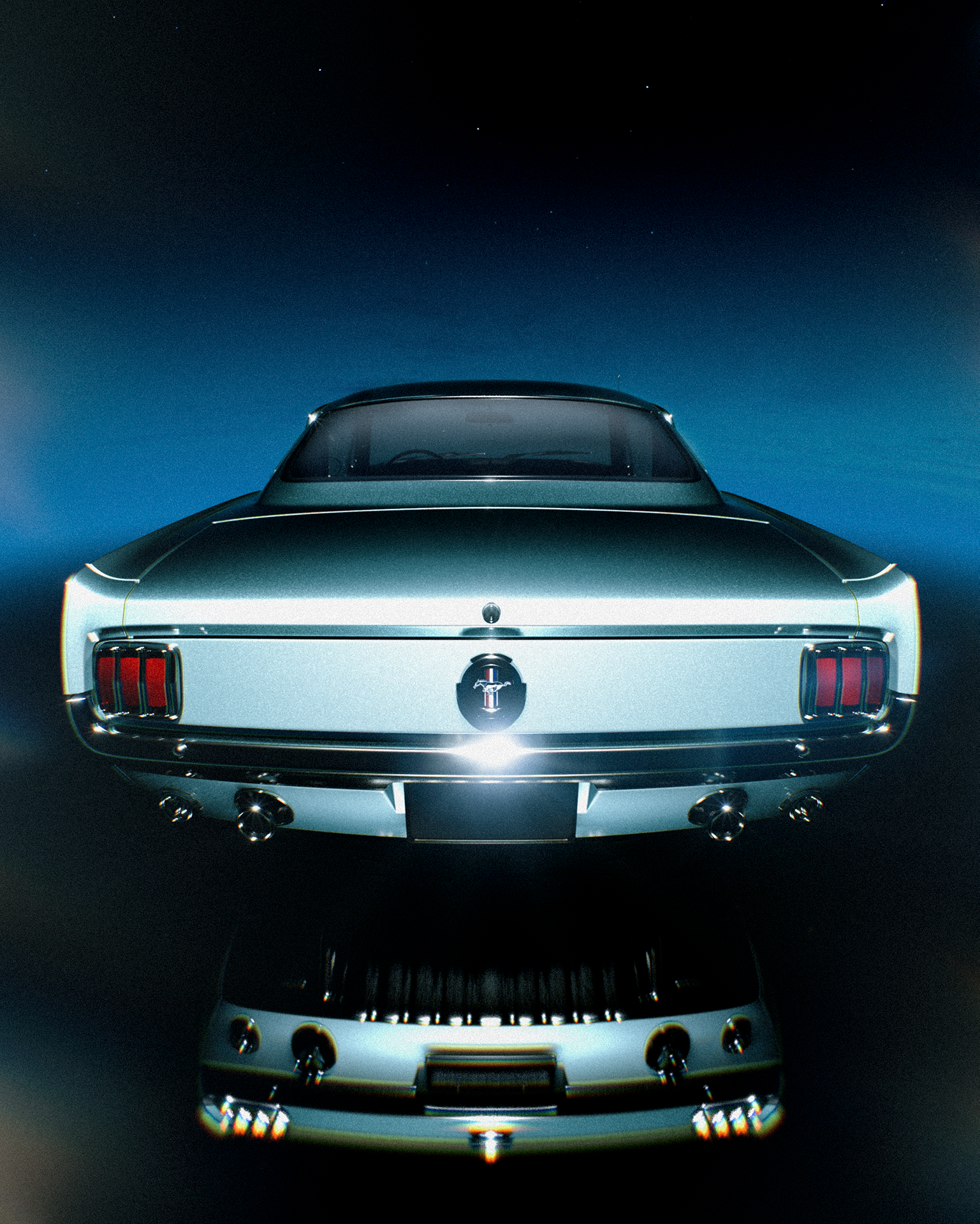 Ford Mustang — 3D render (detail)