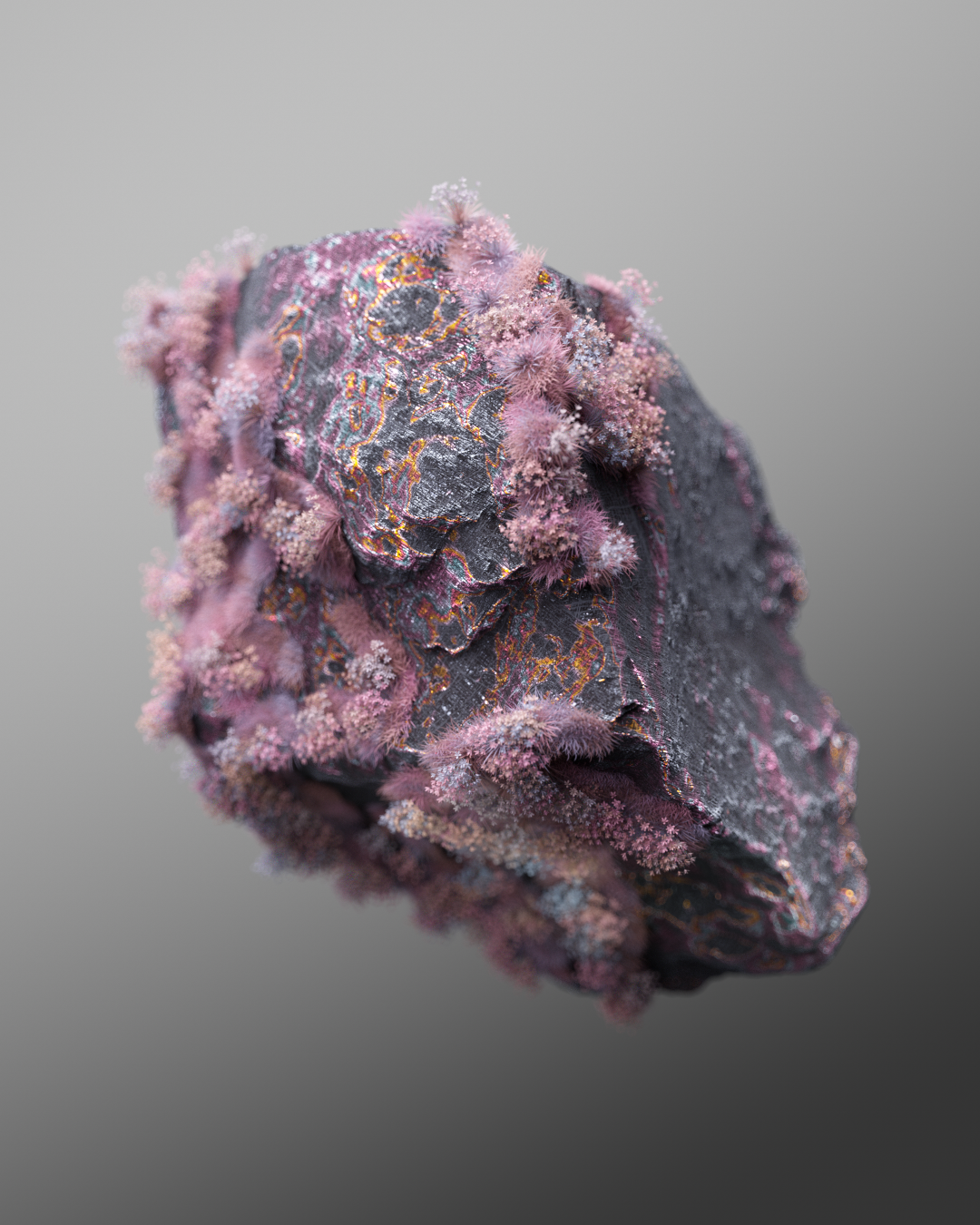 Rock — Pink moss 2