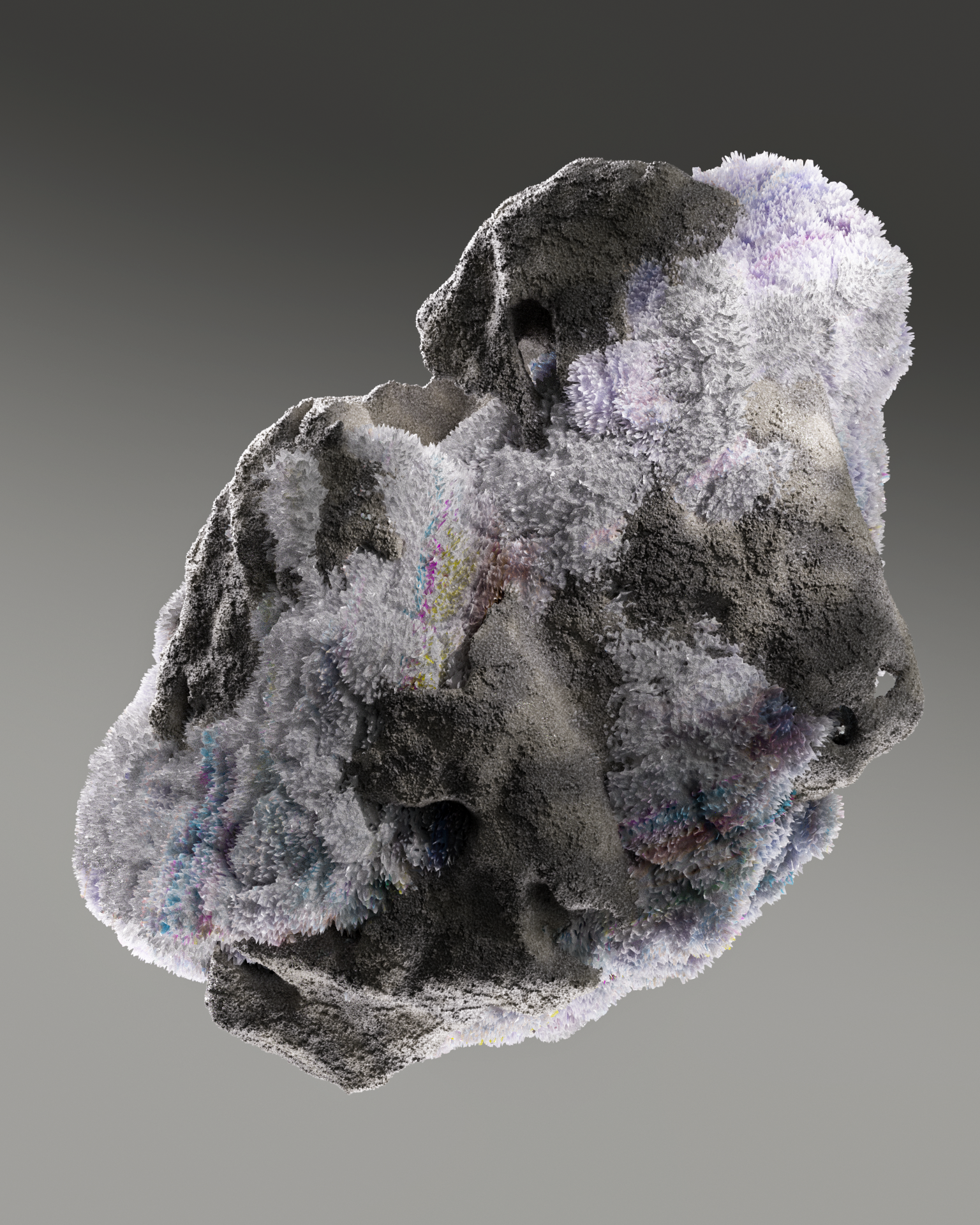 Rock — snowy crystal