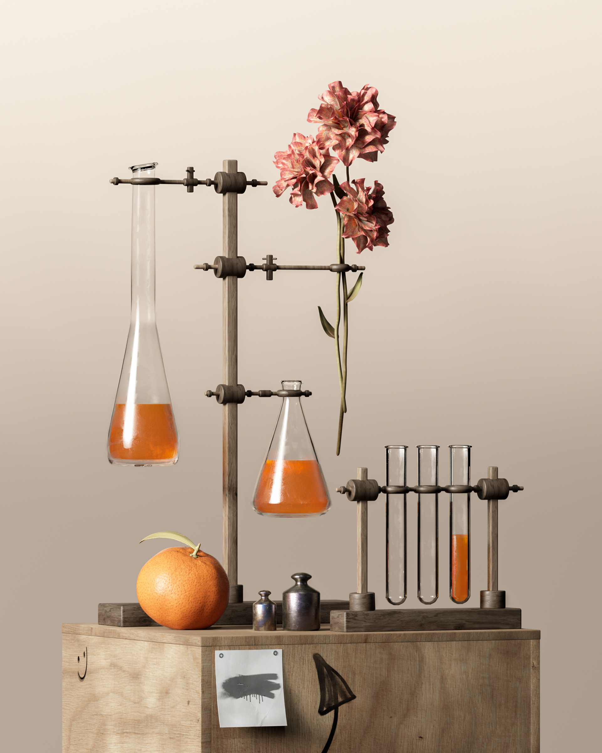 Still life flower — orange juice