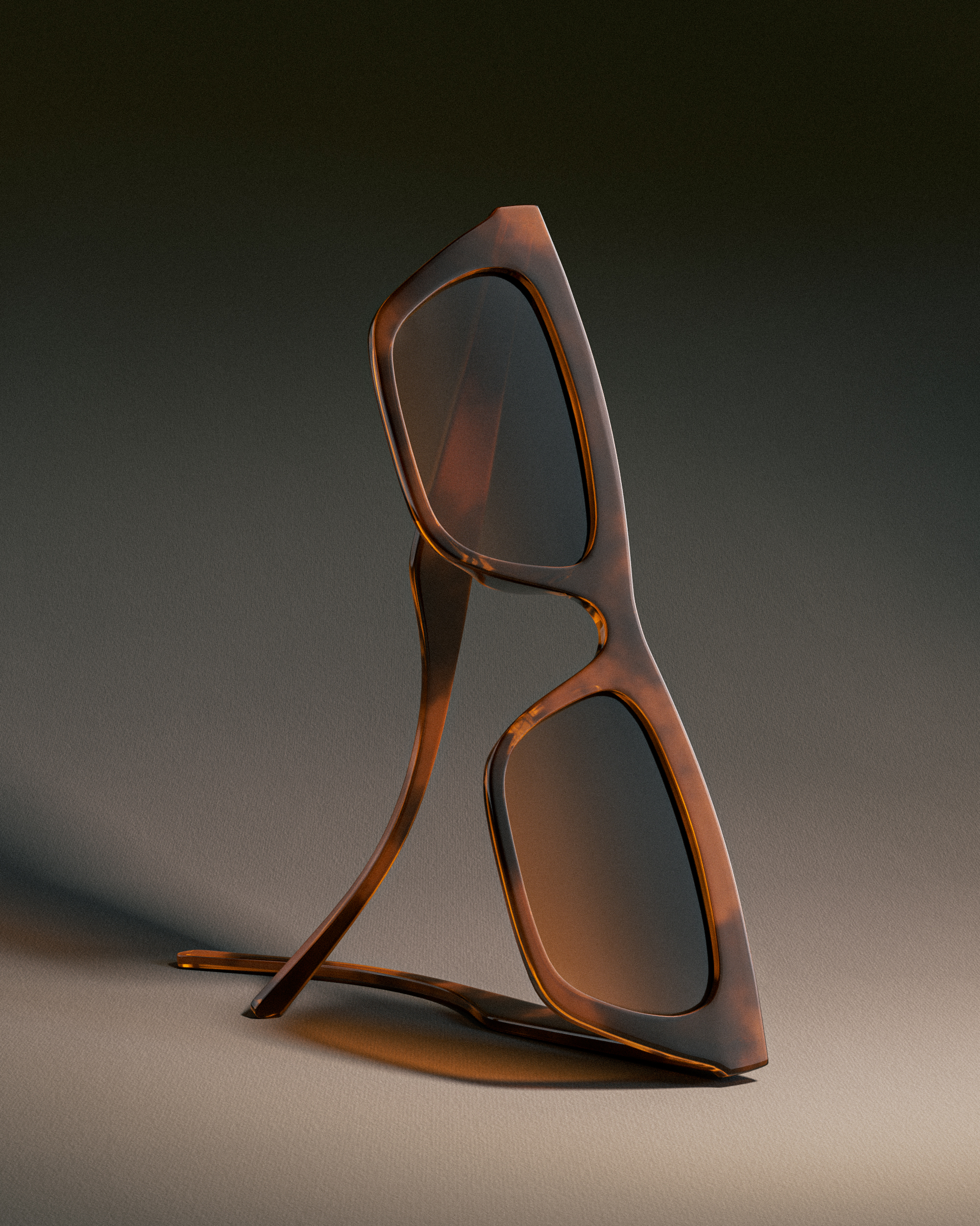 Sunglasses Still Life — angled composition