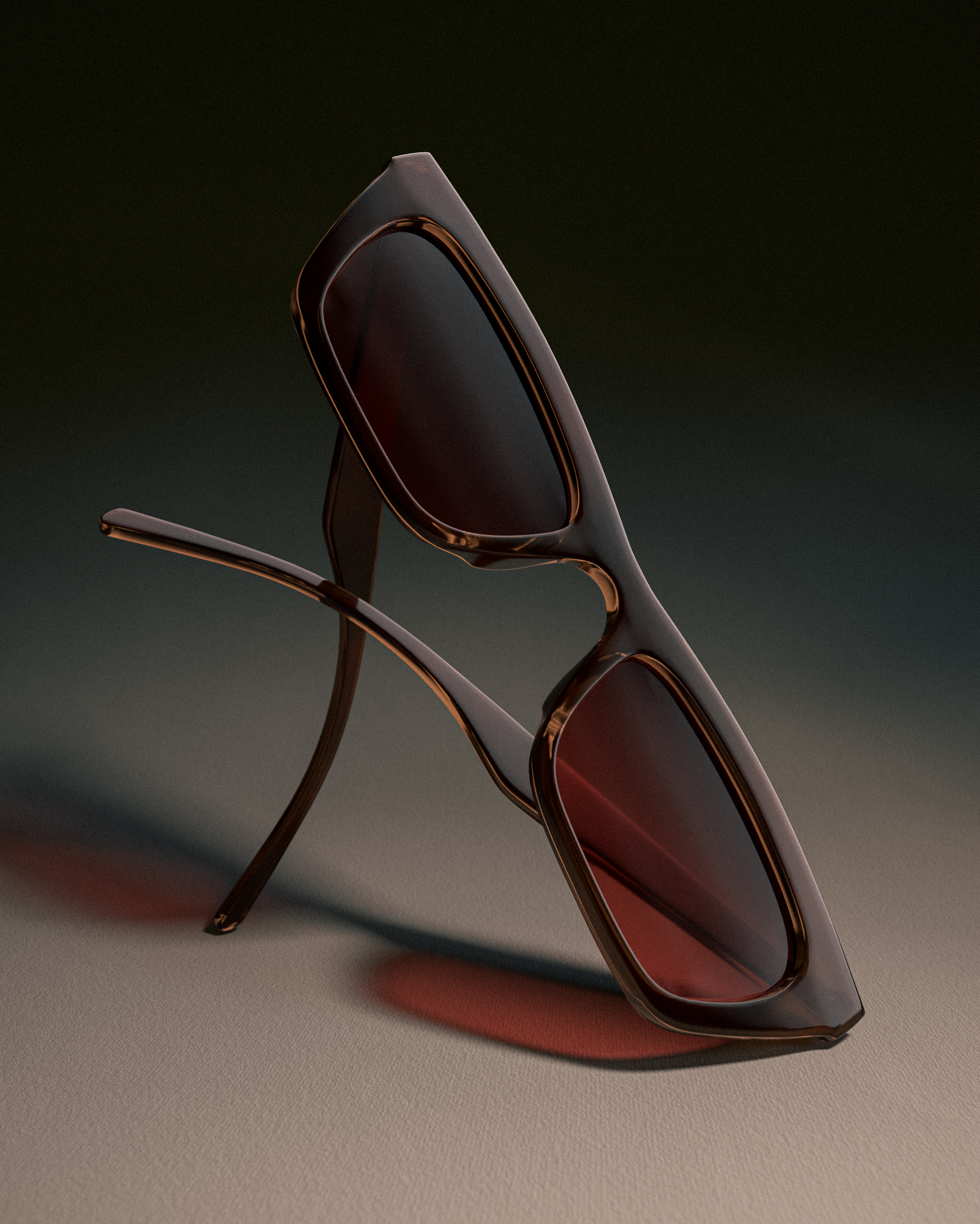 Sunglasses Still Life — tilted composition