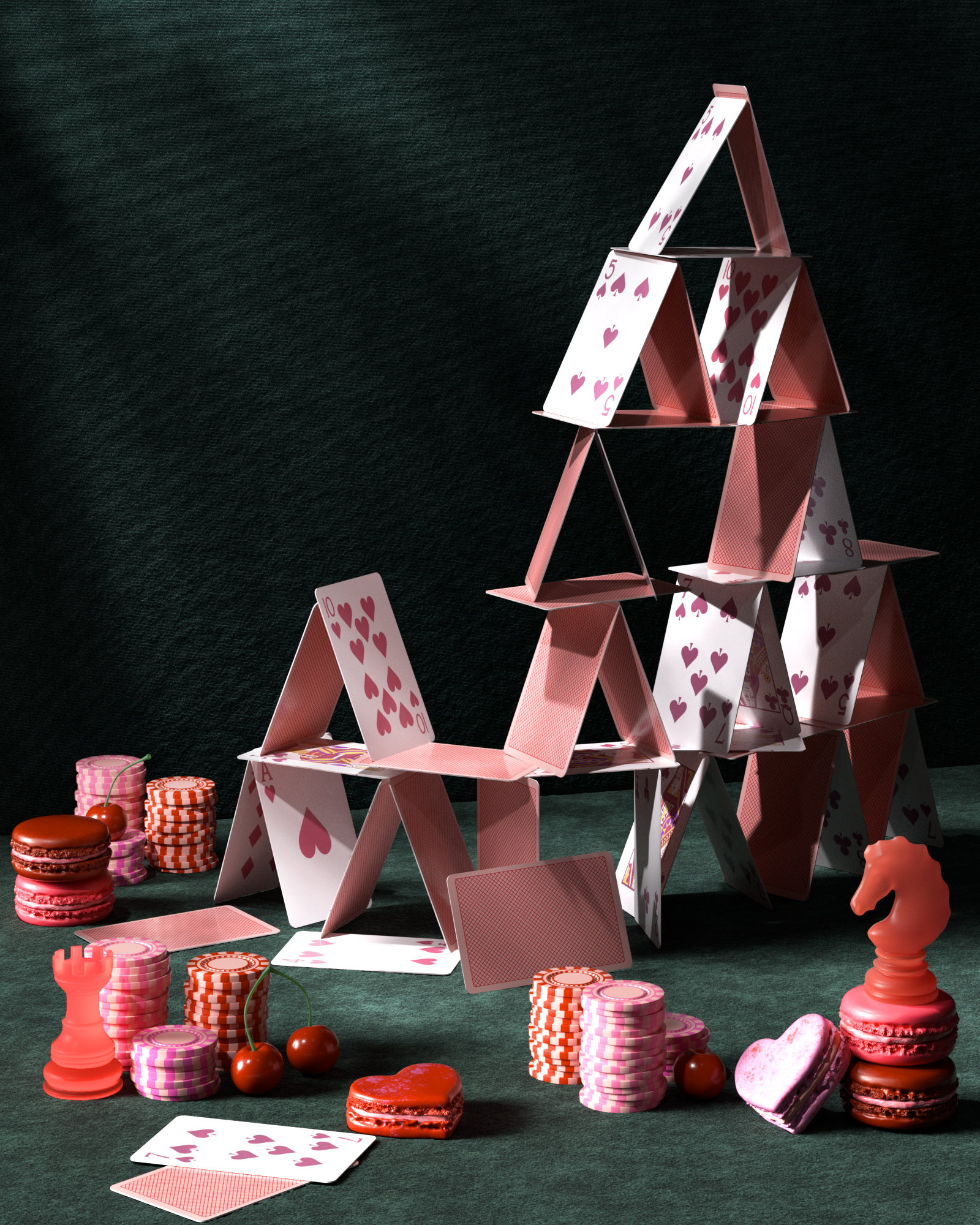 Valentine cards — green