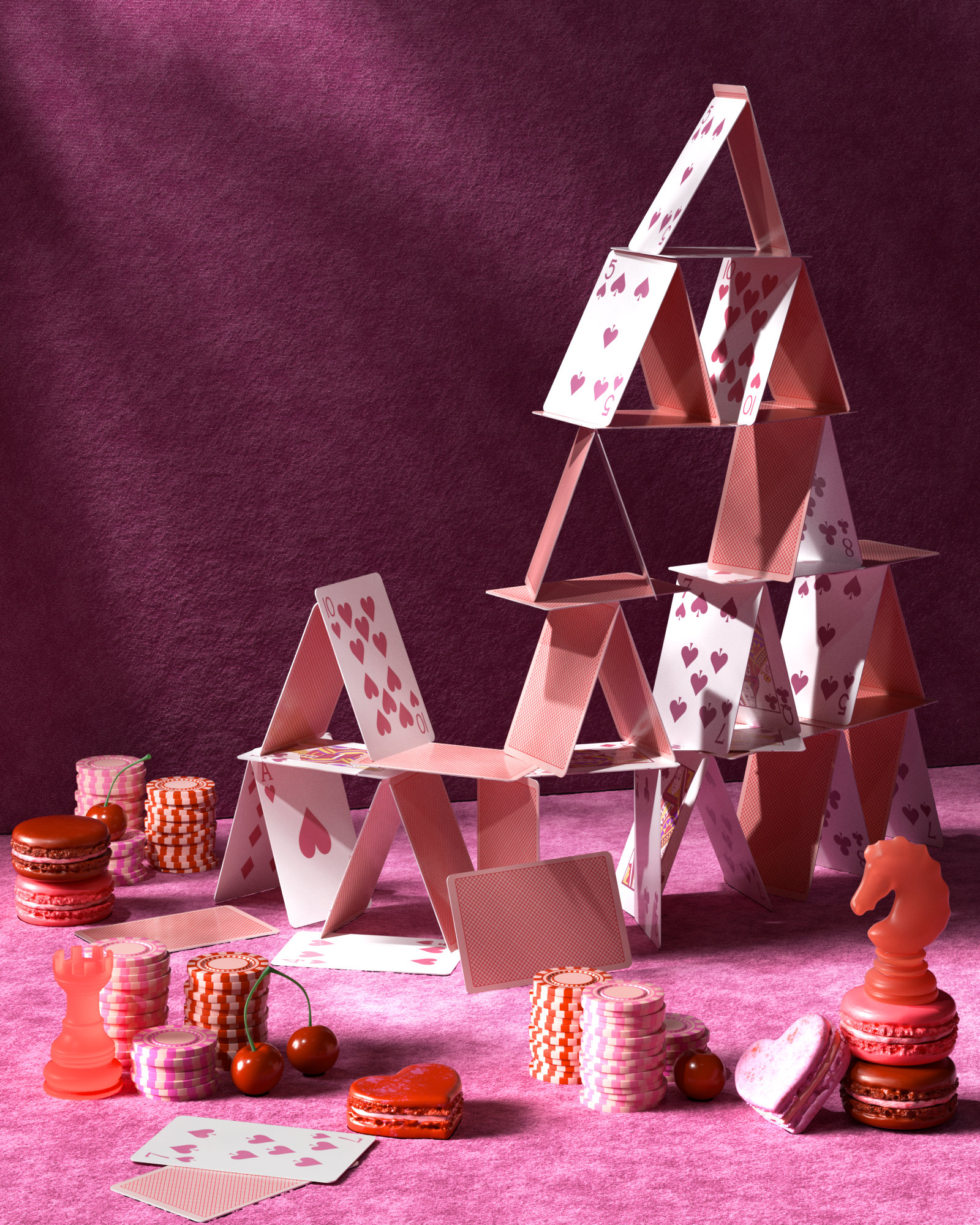 Valentine cards — pink