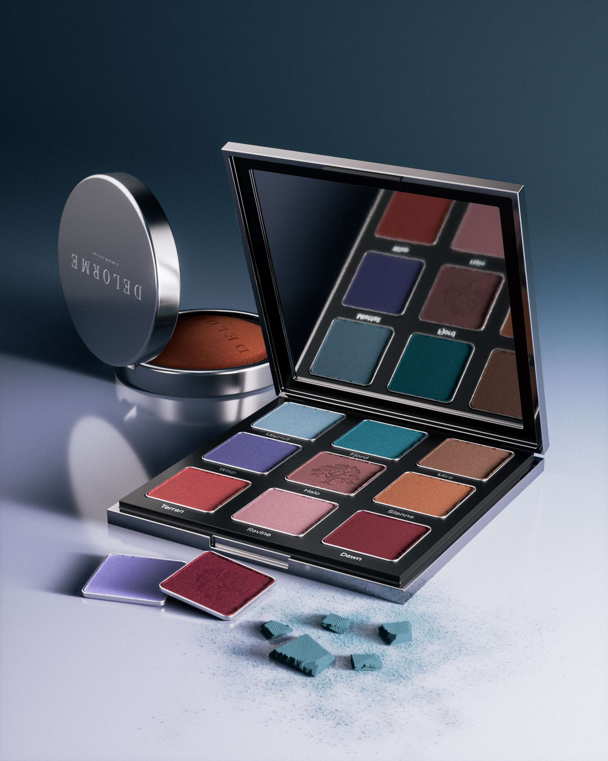 Pressed Pigment Series – Blue Set still life