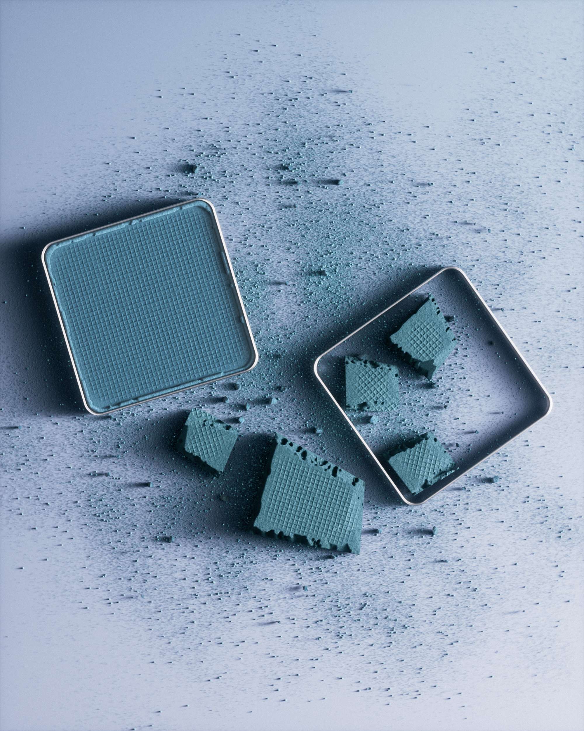 Pressed Pigment Series — Blue Edition hero still life