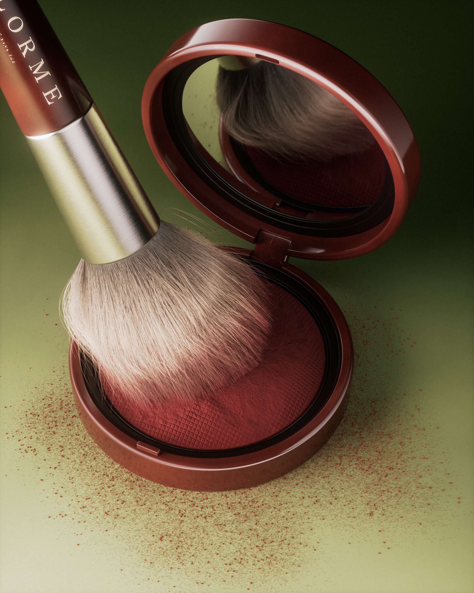 Pressed Pigment Series — Green Edition pressed pigment broken pan